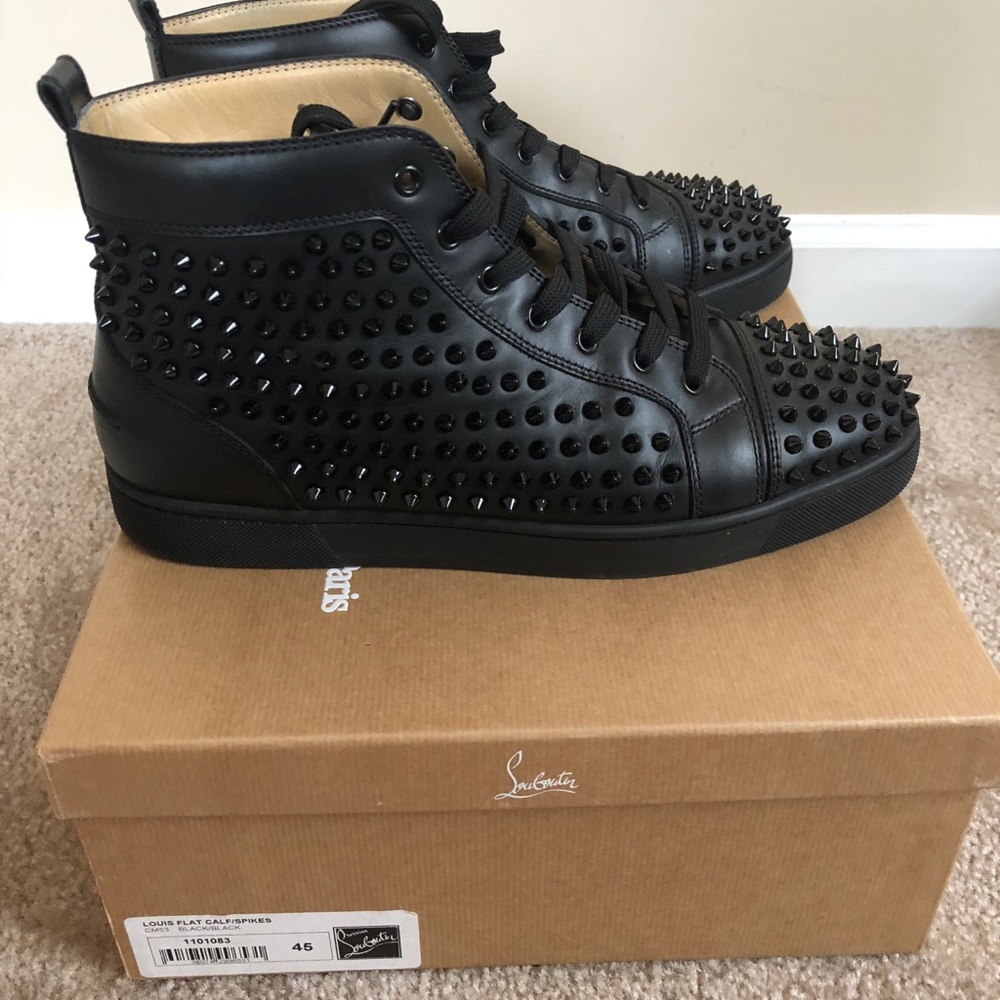 Men's Black Christian Louboutin Spike EU45 US12